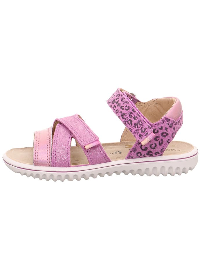 superfit Skórzane sandały "Sparkle" w kolorze fioletowym rozmiar: 37