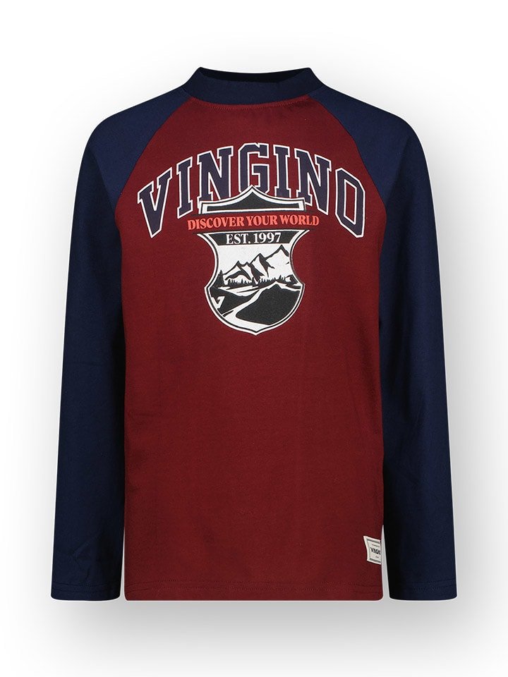 Vingino Koszulka "Haruto" w kolorze czerwono-granatowym rozmiar: 92