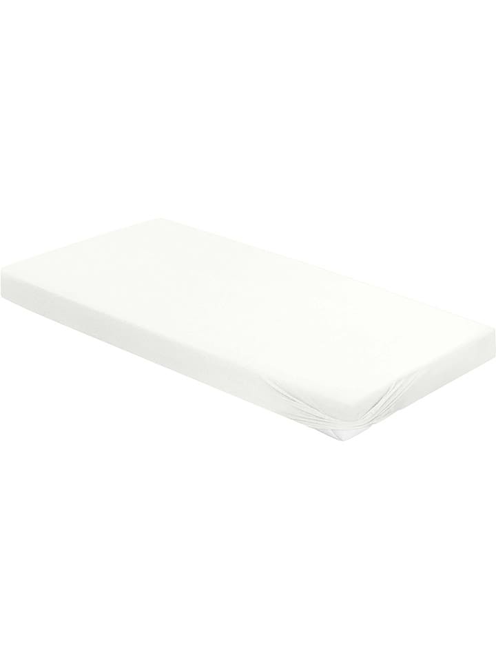 Bierbaum Prześcieradło dżersejowe w kolorze białym na gumce rozmiar: 100x200 cm