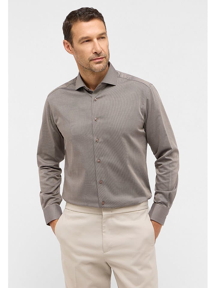 Eterna Koszula - Modern fit - w kolorze brązowym rozmiar: 41