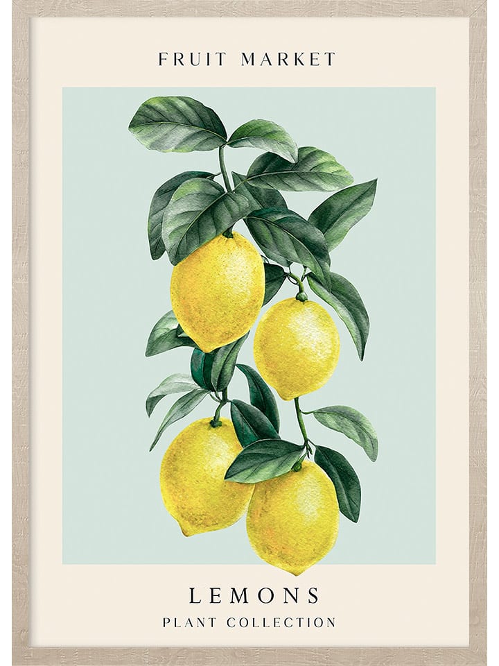 Ars Longa Druk artystyczny "Levitating lemons" w ramce rozmiar: 50x70 cm