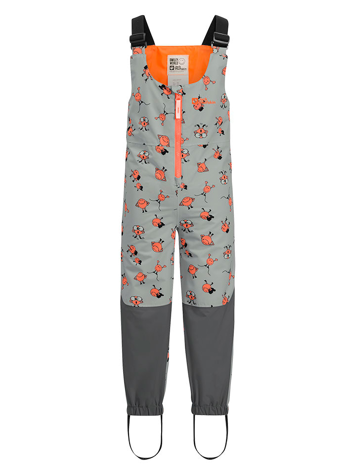 Jack Wolfskin Spodnie przeciwdeszczowe "Smileyworld" w kolorze turkusowym rozmiar: 140