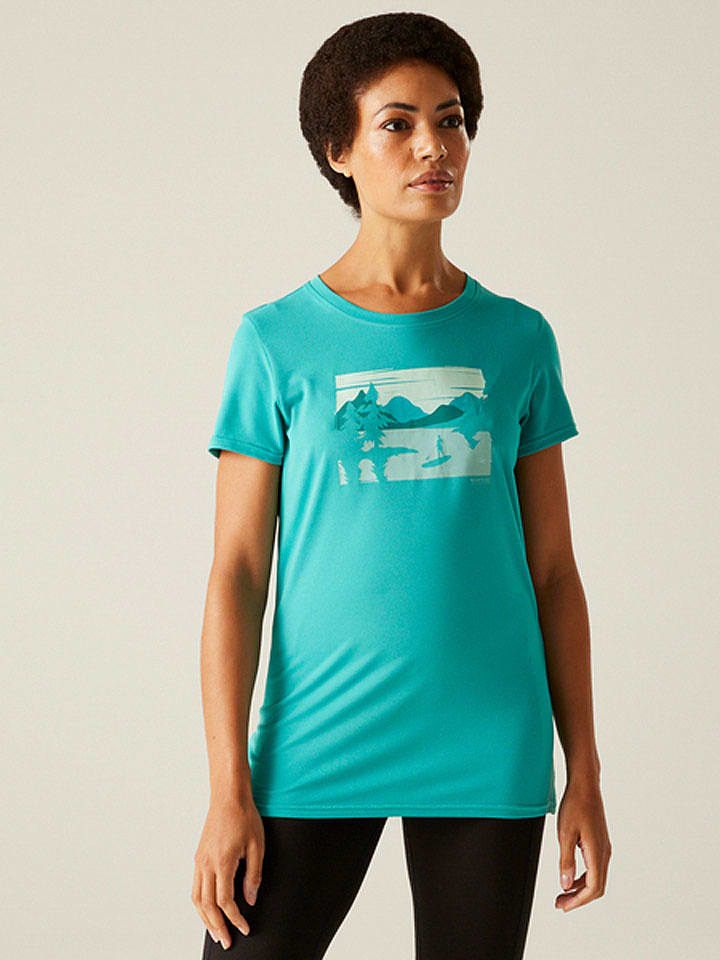 Regatta Koszulka funkcyjna "Fingal" w kolorze turkusowym rozmiar: 50