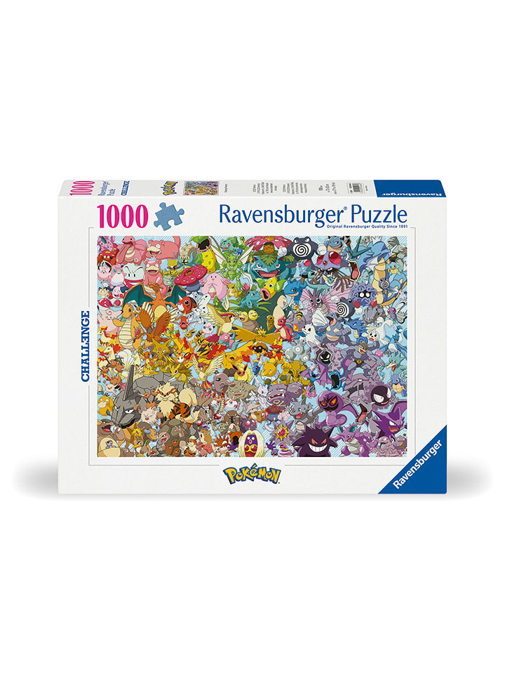 Ravensburger 1000-częściowe puzzle "Challenge Pokémon" - 14+ rozmiar: onesize