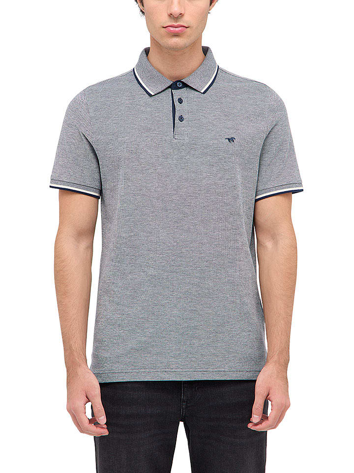 Mustang Koszulka polo w kolorze szarym rozmiar: M