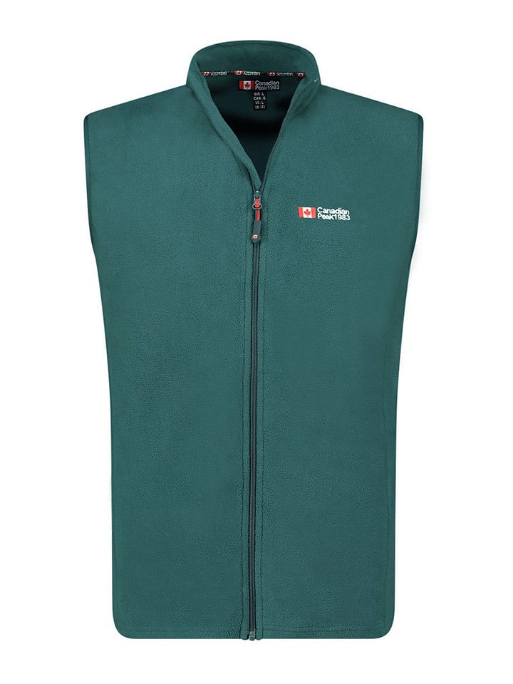 Canadian Peak Kamizelka polarowa "Vugeak" w kolorze zielonym rozmiar: 3XL