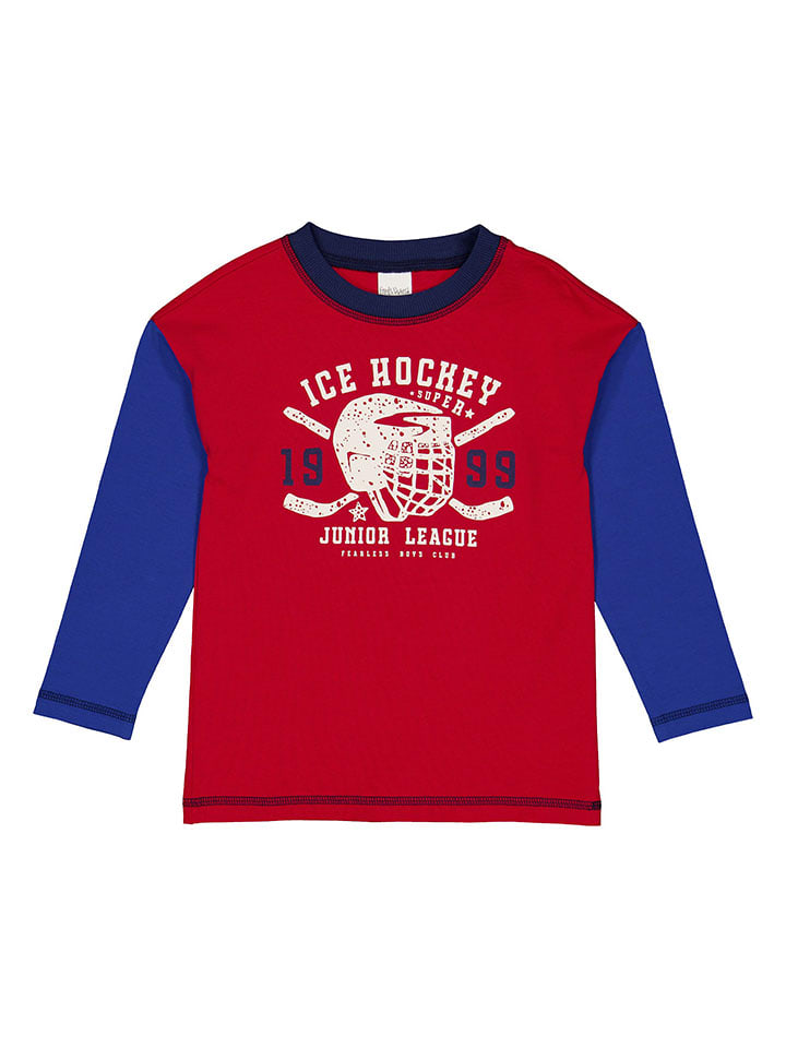 Fred´s World by GREEN COTTON Koszulka "Ice hockey" w kolorze czerwono-niebieskim rozmiar: 116