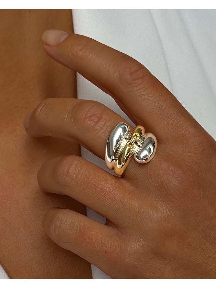 Eclat d'Argent Pozłacany pierścionek rozmiar: 54