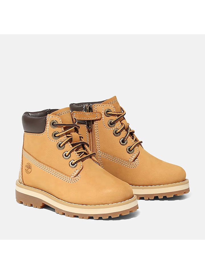 Timberland Skórzane botki "Courma" w kolorze jasnobrązowym rozmiar: 28