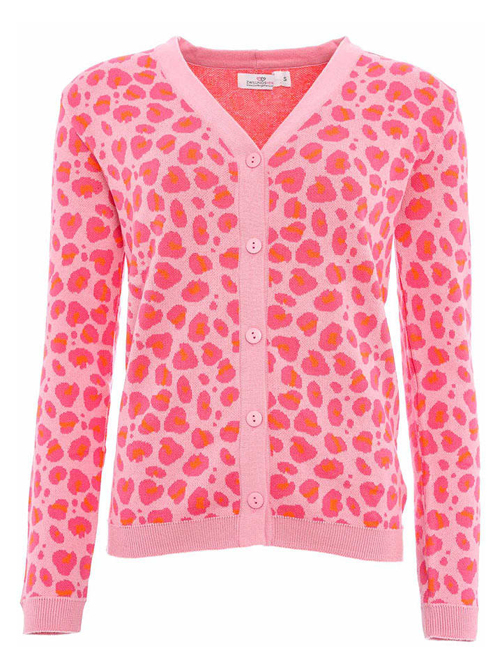 Zwillingsherz Kardigan w kolorze jasnoróżowym rozmiar: L/XL