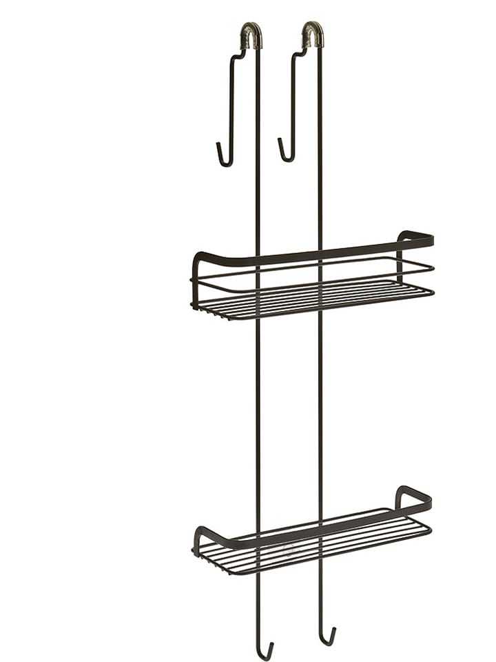metaltex Regał prysznicowy "Origin" w kolorze czarnym - 26 x 70 x 19 cm rozmiar: onesize
