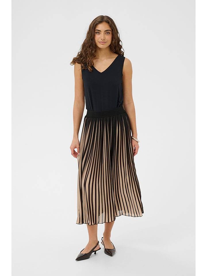 CULTURE Spódnica w kolorze beżowym rozmiar: XL