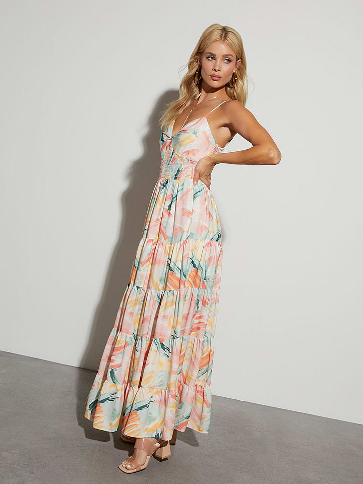 Milan Kiss Sukienka w kolorze jasnoróżowo-zielono-pomarańczowym rozmiar: XL