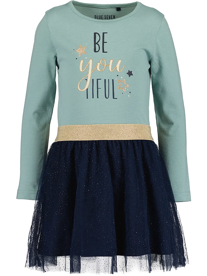 Blue Seven Sukienka w kolorze granatowo-miętowym rozmiar: 92