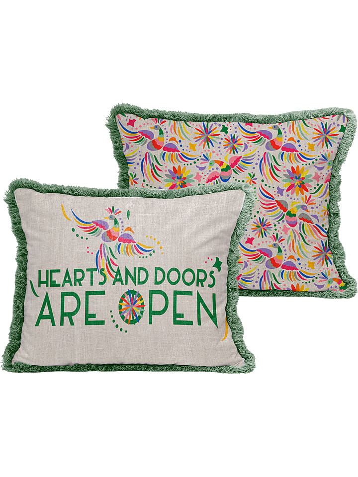 Madre Selva Poszewka w kolorze niebieskim ze wzorem na poduszkę - 50 x 35 cm rozmiar: onesize