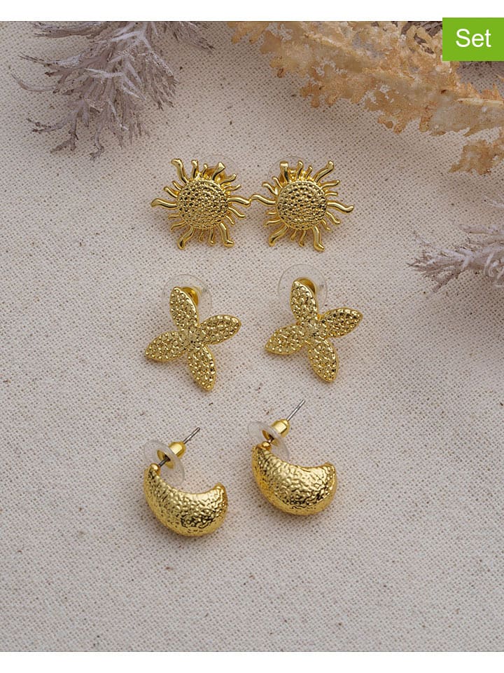 Luseera Kolczyki-wkrętki (3 pary) rozmiar: onesize