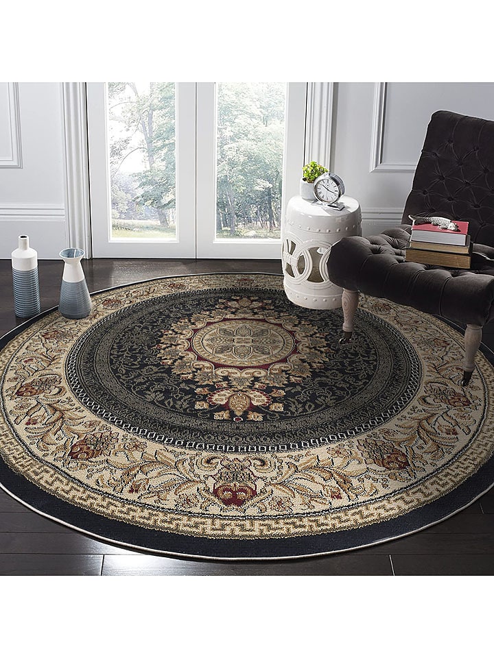 Conceptum Hypnose Dywan ''Woopamuk523'' w kolorze czarno-beżowym rozmiar: 160x160 cm