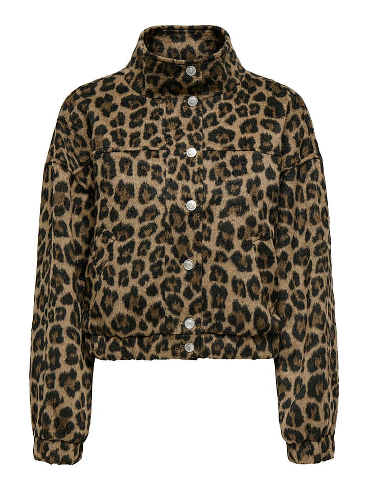 ONLY Kurtka polarowa w kolorze jasnobrązowo-czarnym rozmiar: XL