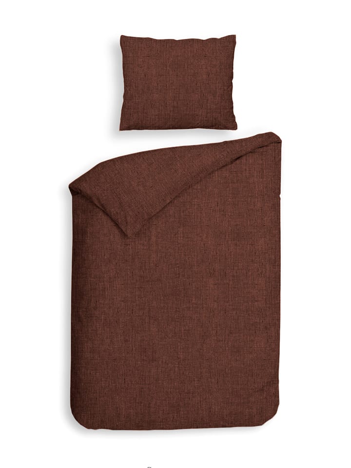 Heckett Lane Komplet pościeli flanelowej "Franela" w kolorze brązowym rozmiar: 200x220 cm