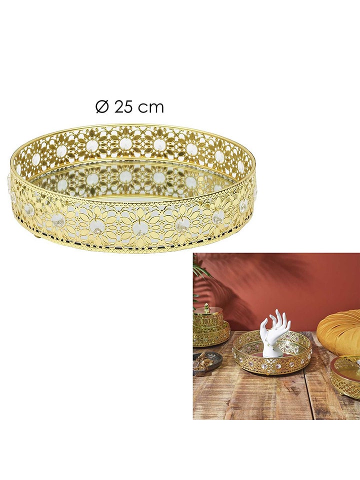 Make a Wish Taca dekoracyjna w kolorze złotym - Ø 25 cm rozmiar: onesize