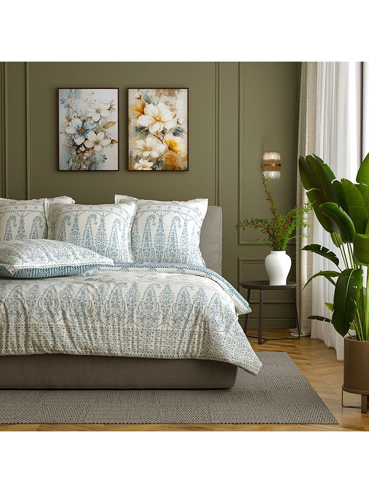 Passion dElly Komplet pościeli "Salome" w kolorze niebiesko-białym rozmiar: 220x240 cm