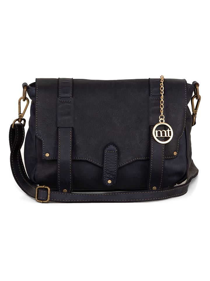 Mia Tomazzi Skórzana torebka "Cinisello" w kolorze granatowym - 24 x 22 x 11 cm rozmiar: onesize
