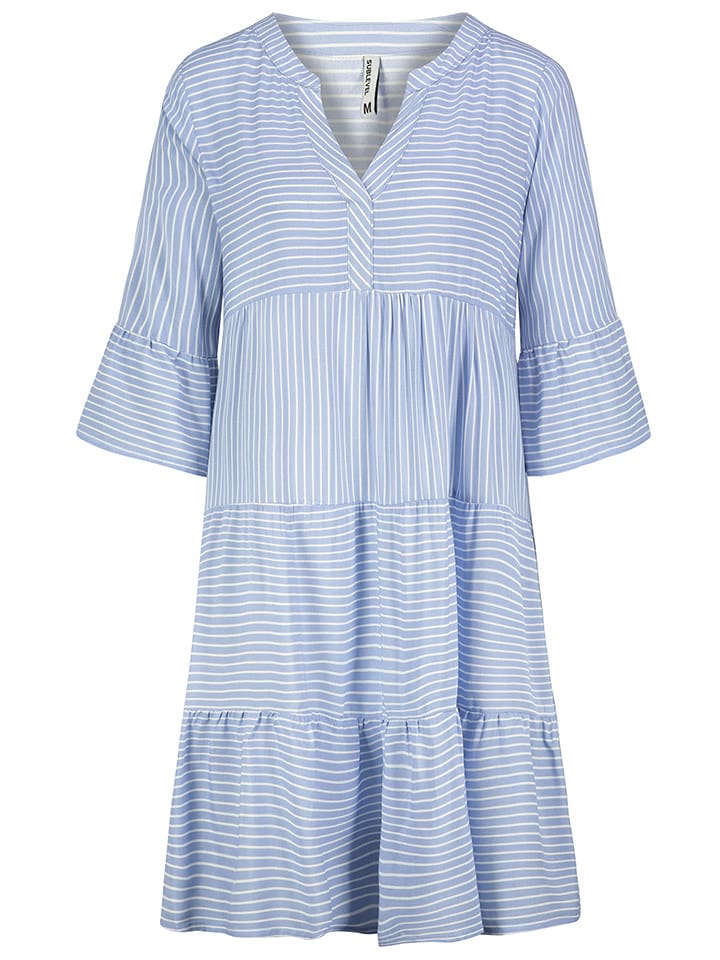 Sublevel Sukienka w kolorze błękitno-białym rozmiar: M