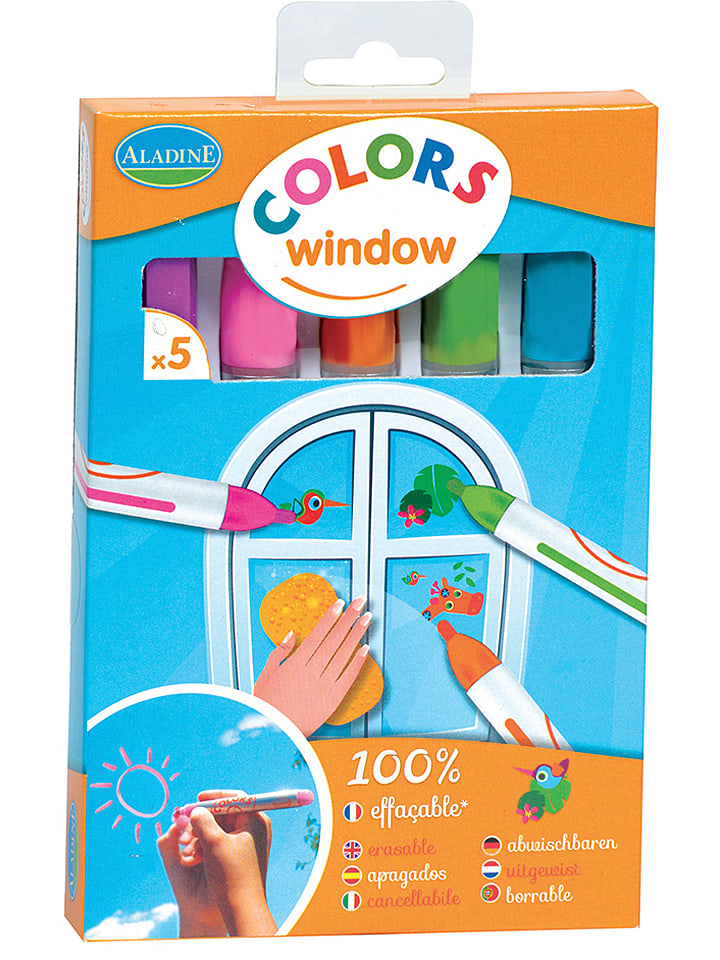 Aladine Pisaki (5 szt.) do malowania po szybie - 3+ rozmiar: onesize
