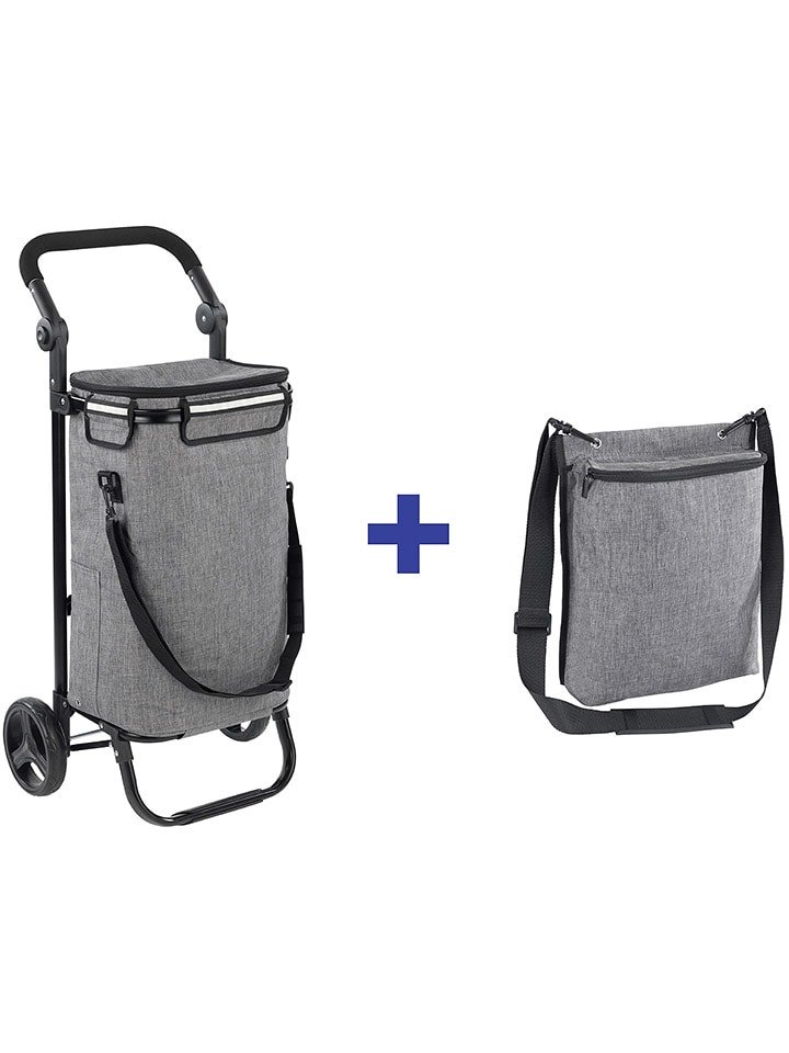 Wenko Wózek w kolorze szarym na zakupy - 45 x 95 x 28 cm rozmiar: onesize