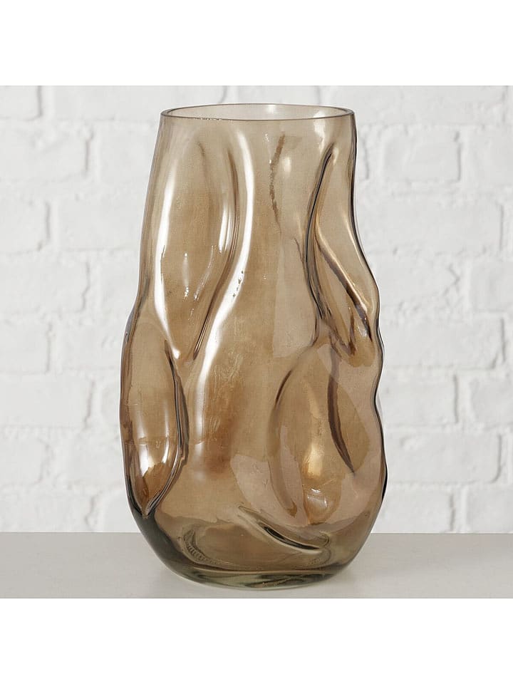 Boltze Wazon "Lojin" w kolorze beżowym - wys. 26 x Ø 16 cm rozmiar: onesize