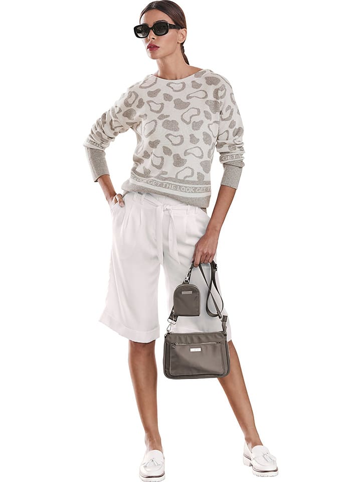 Heine Sweter w kolorze kremowo-szarym rozmiar: 36