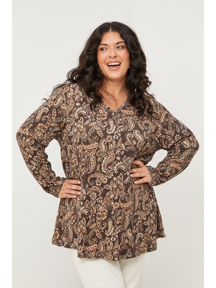 Curvy Lady Bluzka w kolorze brązowym rozmiar: 44/46