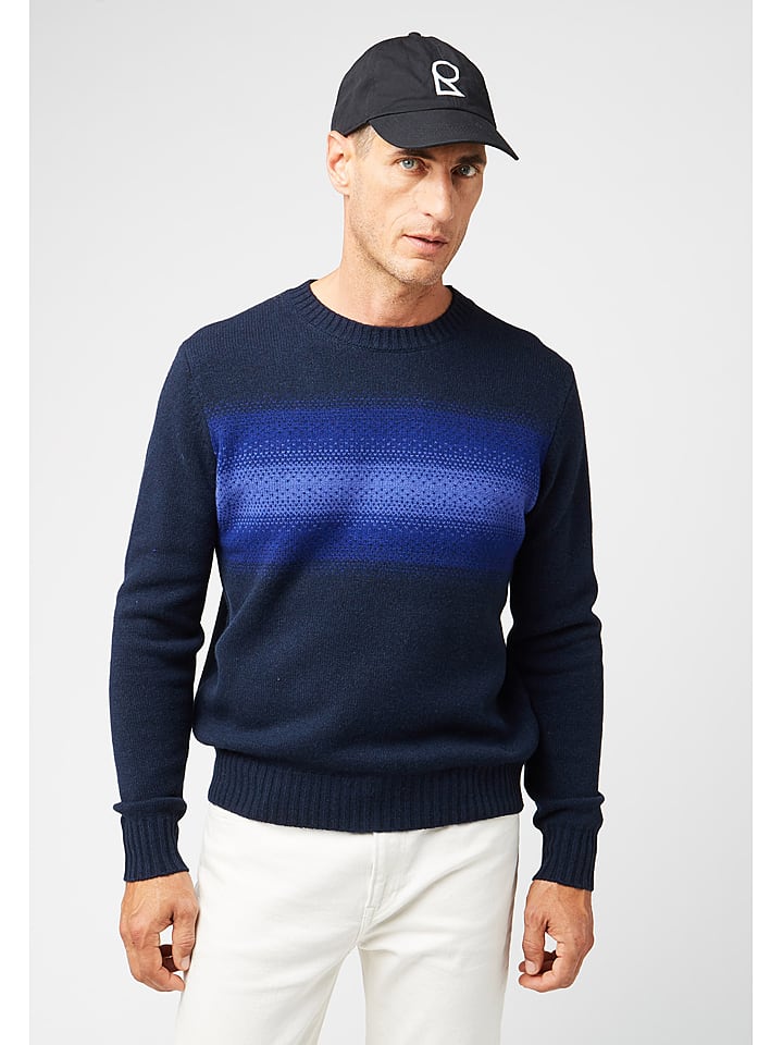 Rodier Wełniany sweter w kolorze granatowym rozmiar: XXL
