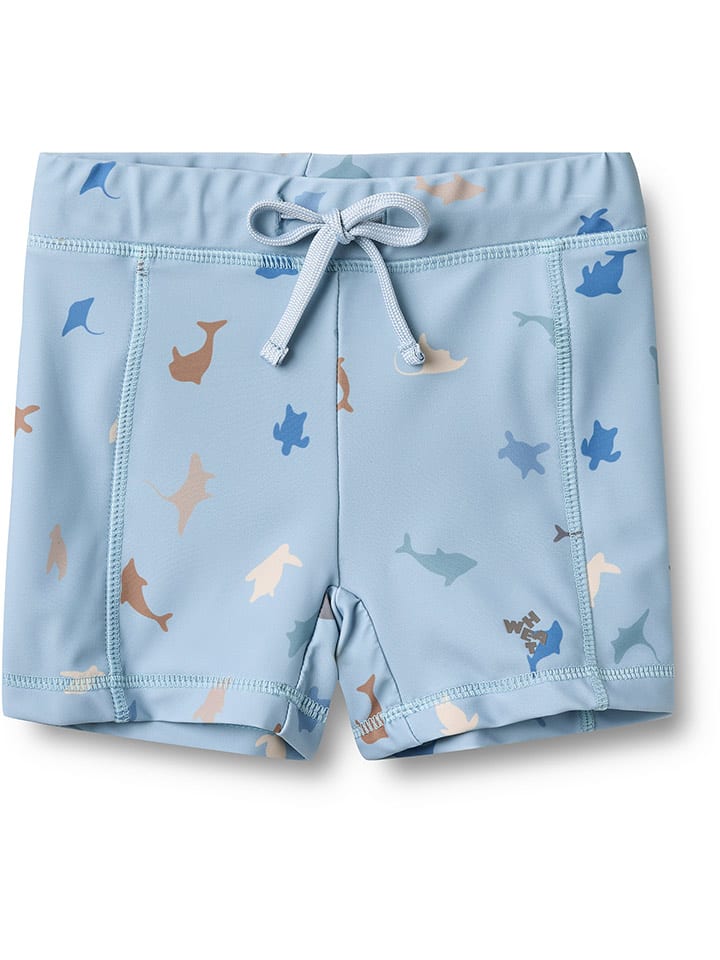 Wheat Szorty kąpielowe "Ulrik" w kolorze błękitnym rozmiar: 80