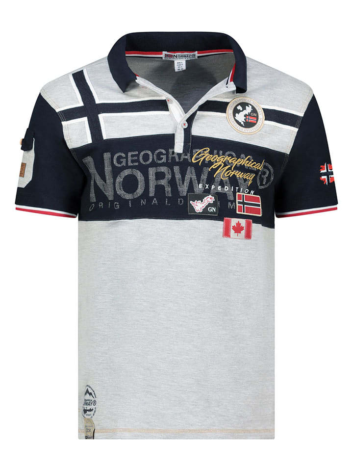 Geographical Norway Koszulka polo "Karadock" w kolorze szarym rozmiar: S