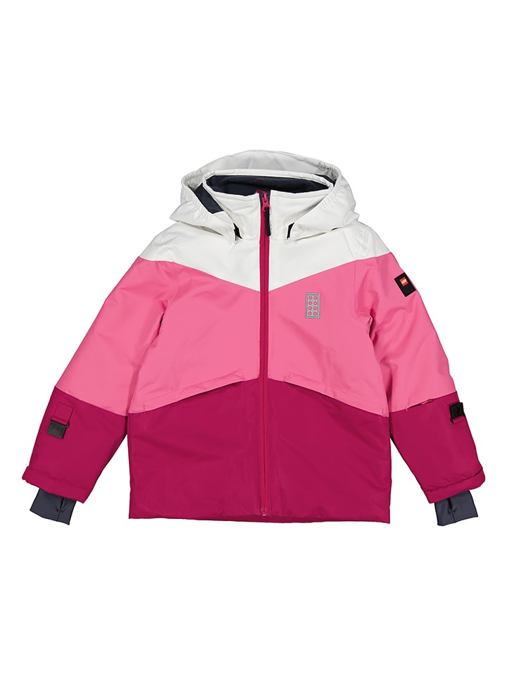 LEGO Kurtka narciarska "Jested 708" w kolorze różowo-białym rozmiar: 116