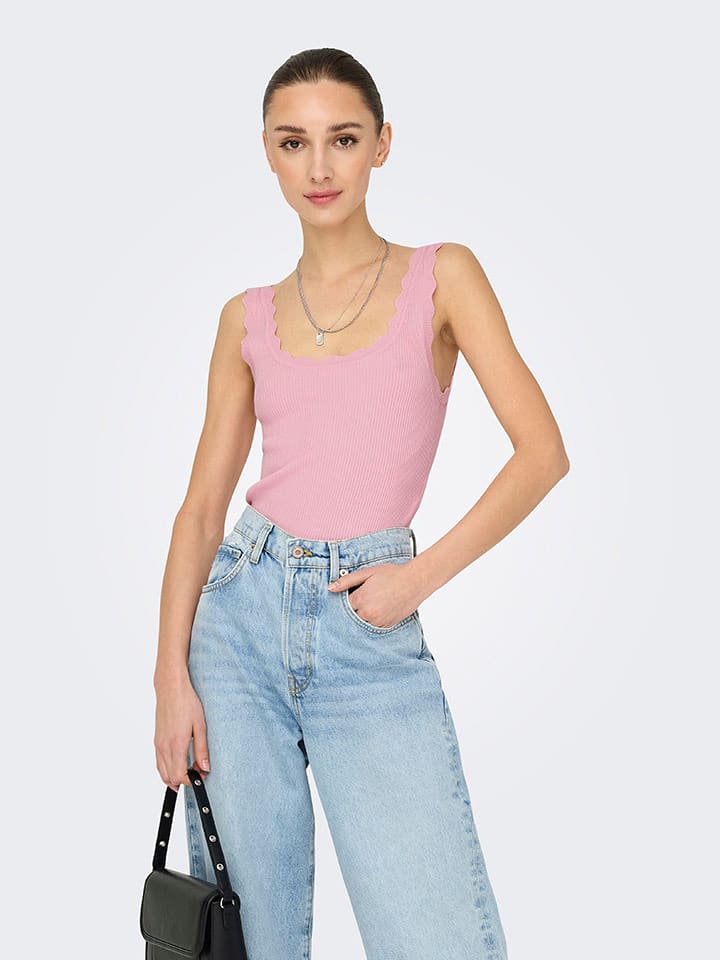 JDY Top w kolorze jasnoróżowym rozmiar: XL