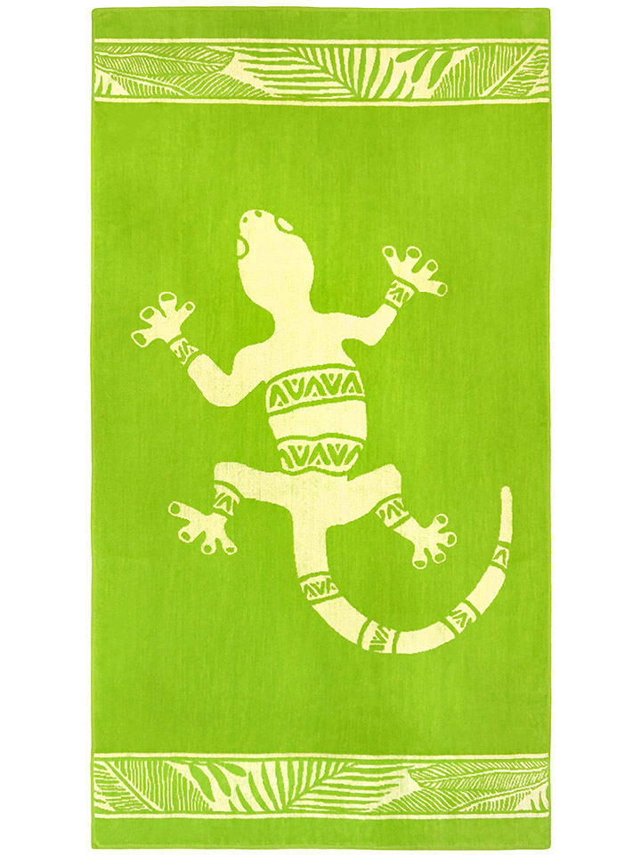 Le Comptoir de la Plage Ręcznik plażowy "Cosmo" w kolorze zielonym - 170 x 90 cm rozmiar: onesize