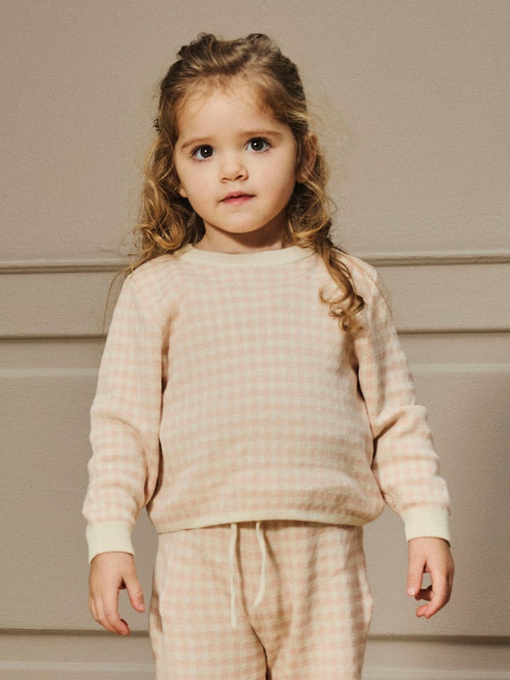 Lil Atelier Sweter "Nadie" w kolorze beżowo-jasnoróżowym rozmiar: 110