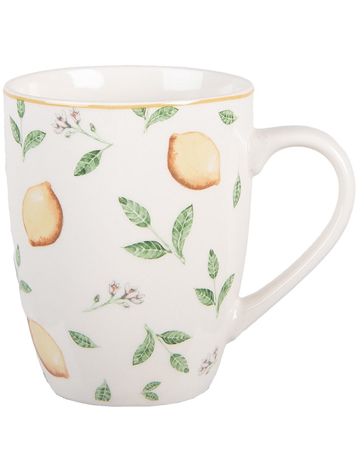 Clayre & Eef Kubek w kolorze zielono-żółtym do kawy - 350 ml rozmiar: onesize