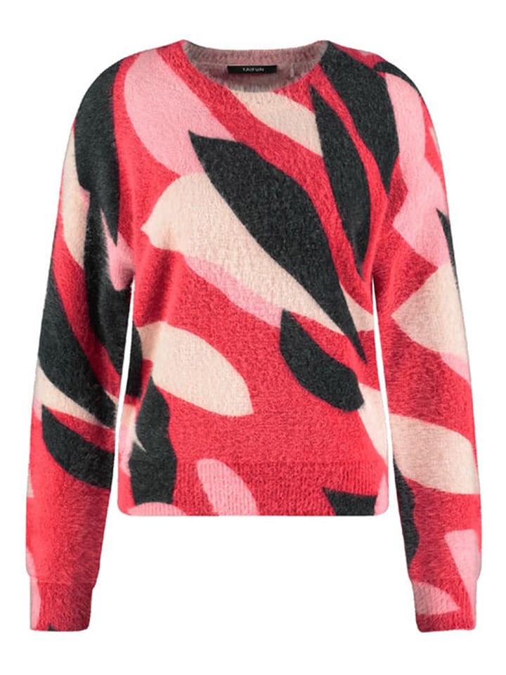 TAIFUN Sweter w kolorze czerwono-czarnym rozmiar: 44