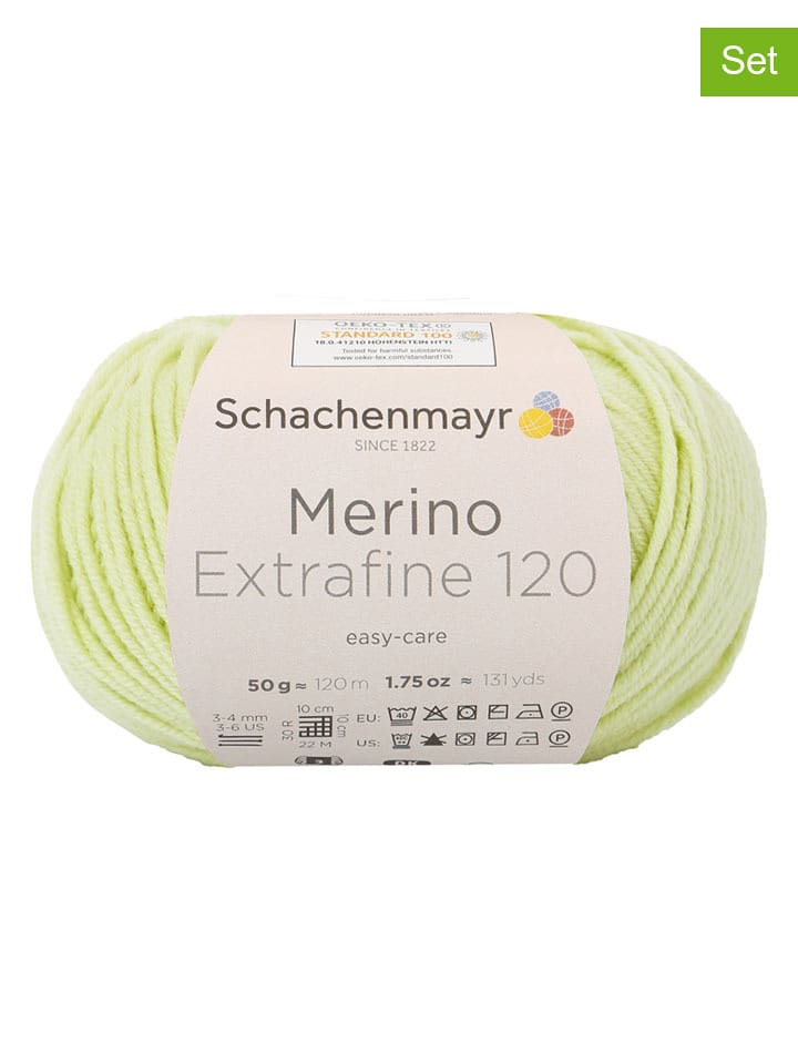 Schachenmayr since 1822 Przędza wełniana (10 szt.) w kolorze jasnozielonym - 10 x 50 g rozmiar: onesize