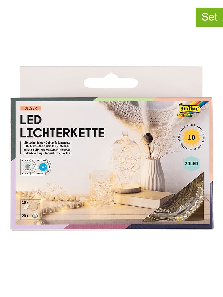 folia PAPER Łańcuchy świetlne LED (10 szt.) w kolorze białym rozmiar: onesize