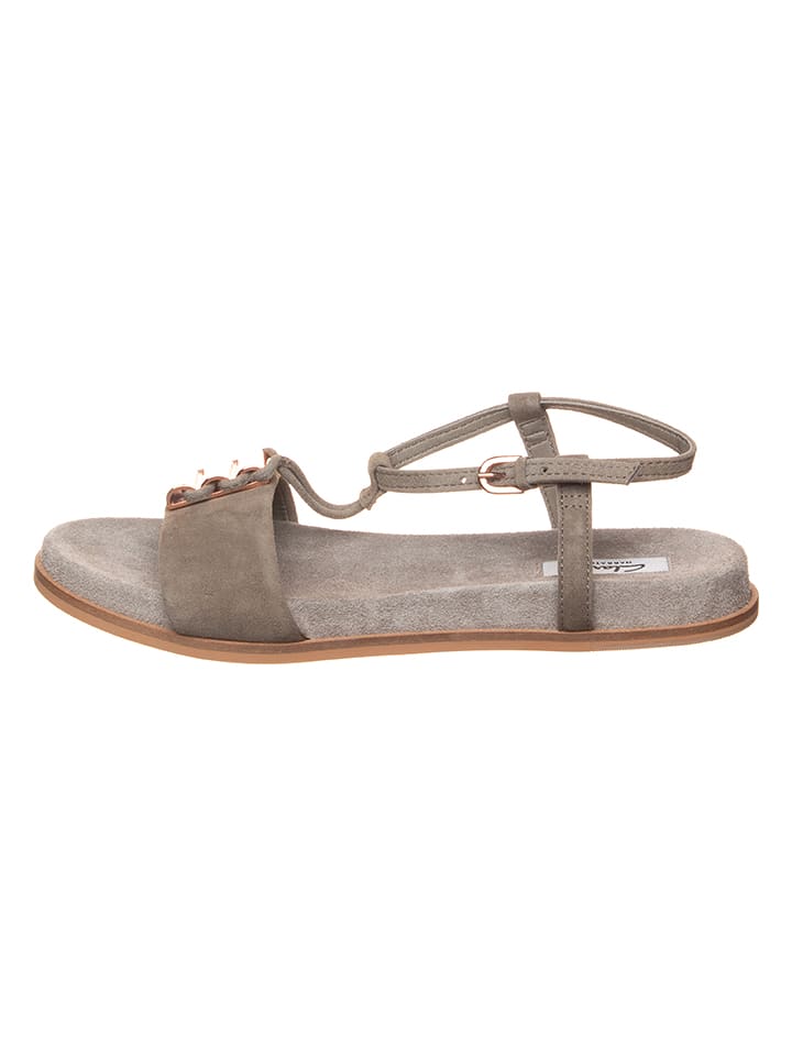 Clarks Skórzane sandały "Agean Cool" w kolorze szarobrązowym rozmiar: 41,5