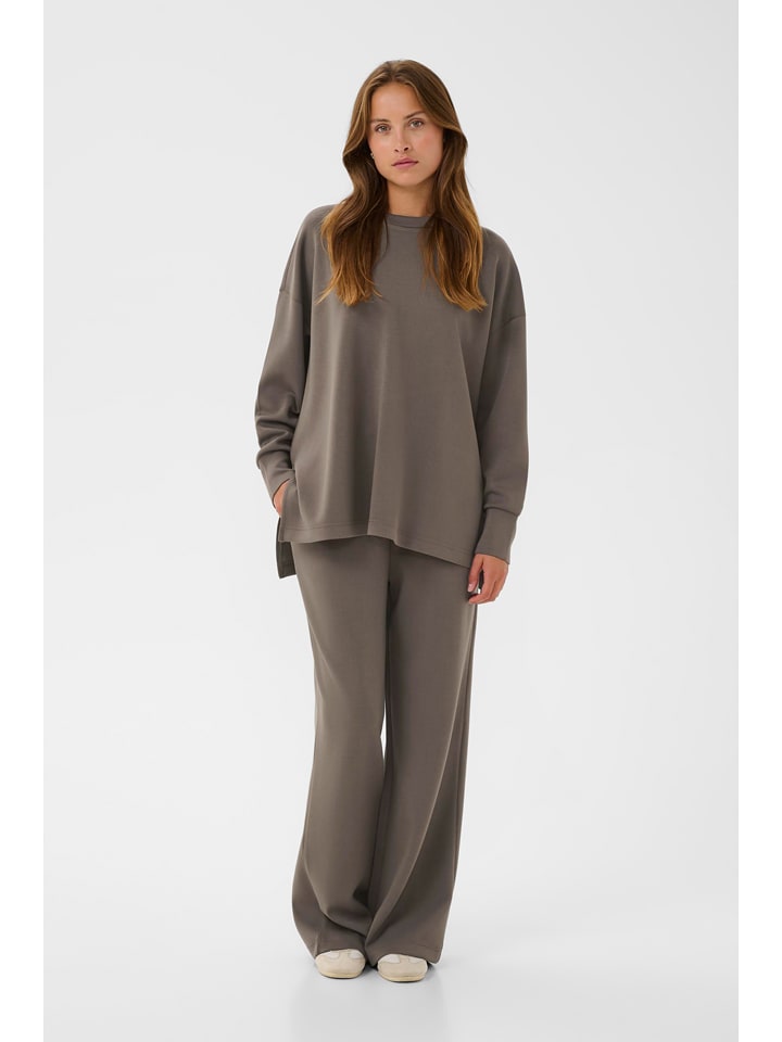 Kaffe Sweter w kolorze szarobrązowym rozmiar: M