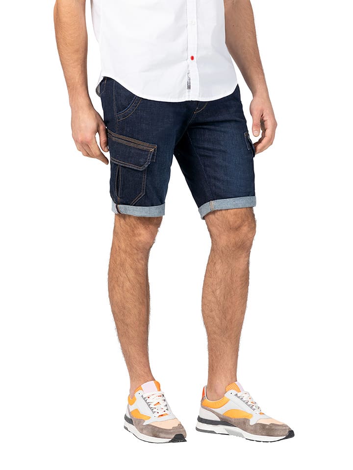 Timezone Szorty dżinsowe "Stanley" - Slim fit - w kolorze granatowym rozmiar: W30