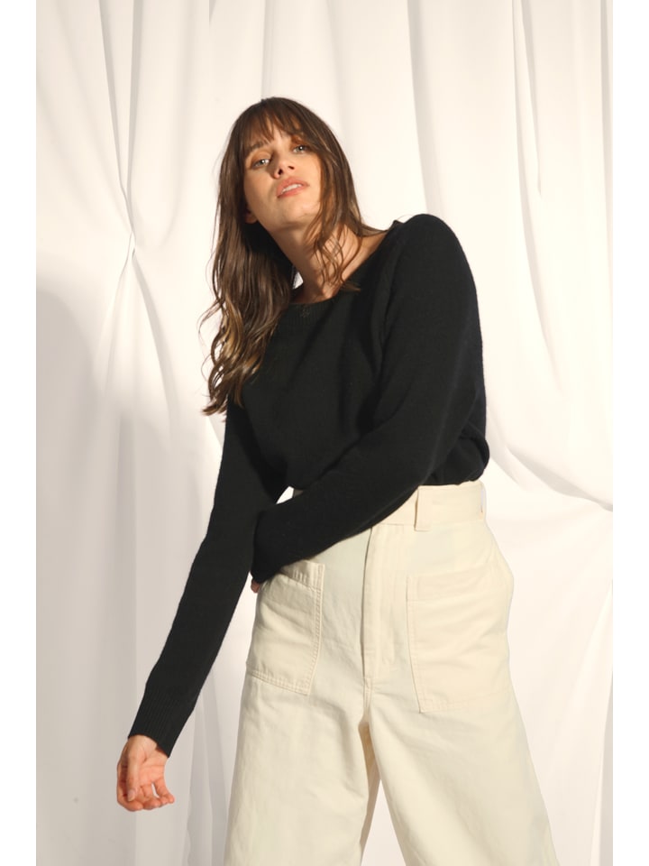 Just Cashmere Kaszmirowy sweter "Kona" w kolorze czarnym rozmiar: S