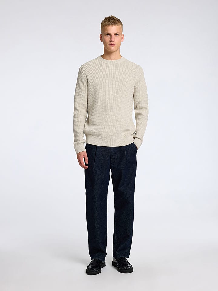 SELECTED HOMME Sweter "Theo" w kolorze beżowym rozmiar: L