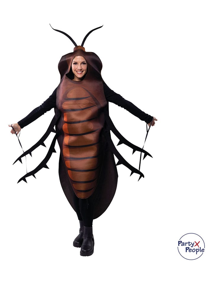 Party x People Kombinezon kostiumowy "Cockroach" w kolorze brązowym rozmiar: onesize