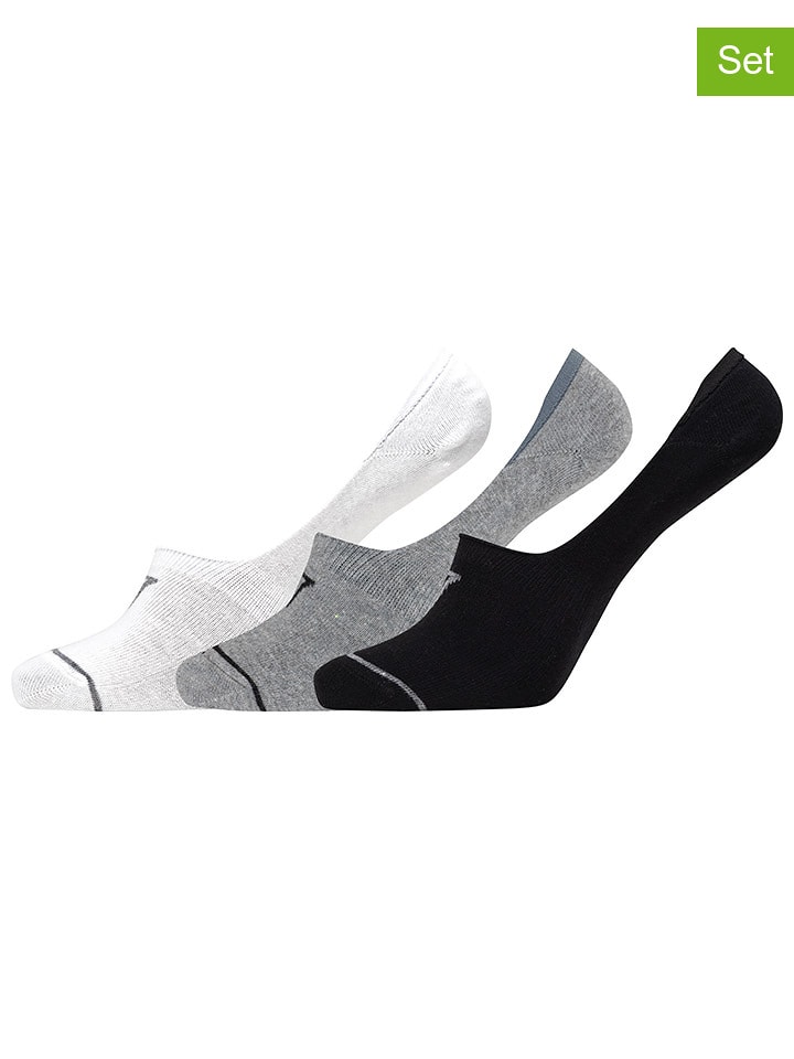 CR7 Skarpety-stopki (3 pary) w kolorze czarno-szaro-białym rozmiar: 40-46